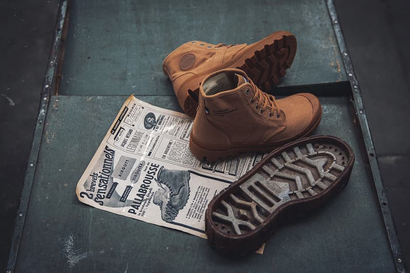 Palladium PALLABROUSSE Heritage Boot french foreign legion archive world war II sneakers footwear shoes boots terrain expedition explorer geologist army outdoor protection canvas rubber tire gusset tongue