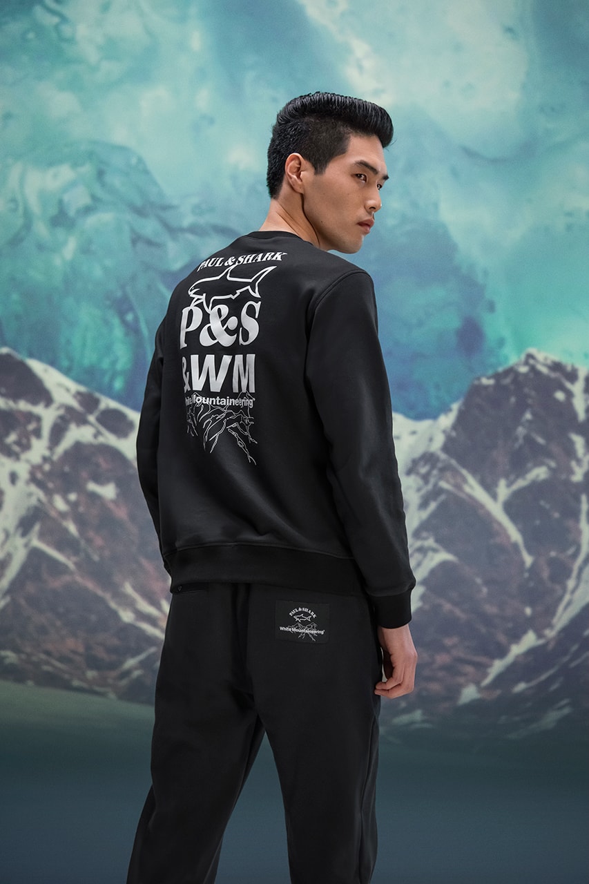 paul and shark white mountaineering jacket fashion t-shirt sweater pants streetwear durable lookbook aw21 japanese italian hiking outdoors high funtionality performance gear