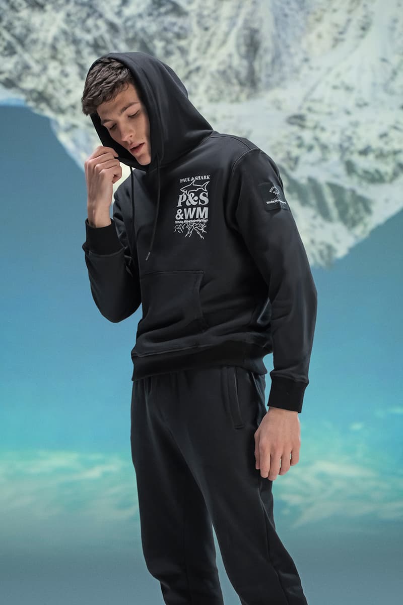 paul and shark white mountaineering jacket fashion t-shirt sweater pants streetwear durable lookbook aw21 japanese italian hiking outdoors high funtionality performance gear