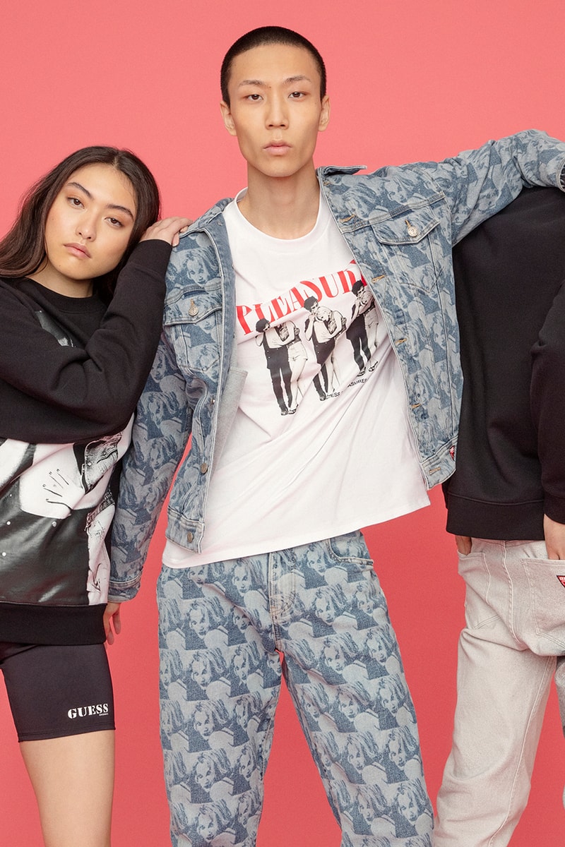 PLEASURES x GUESS Originals Drew Barrymore Spring 2021 Capsule Collection 36 Piece Lookbook Styling Mens Womens Denim 1990s Campaign Imagery Wayne Maser Kenneth Cappello Alex James Vlad Elkin
