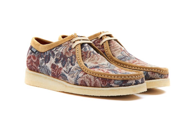 pleasures alex james padmore and barnes clarks wallabee p204 floral olive release details