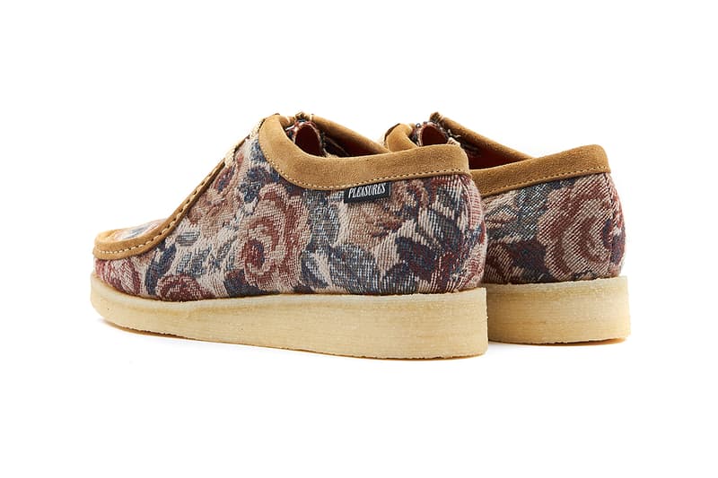 pleasures alex james padmore and barnes clarks wallabee p204 floral olive release details