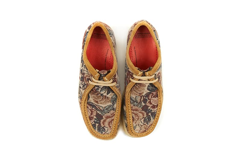 pleasures alex james padmore and barnes clarks wallabee p204 floral olive release details