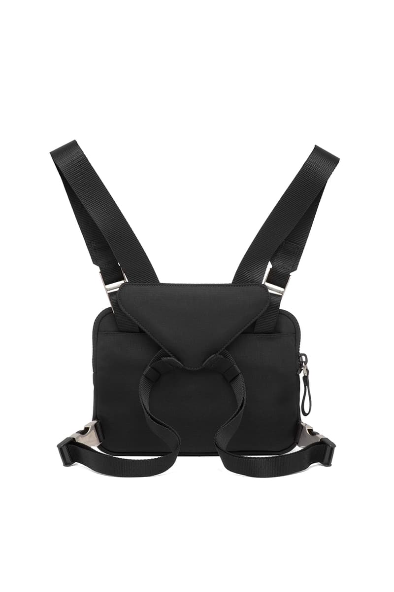 prada crossbody chest rig bag technical functional red Linea Rossa latex label designer luxury fashion streetwear accessories triangle logo