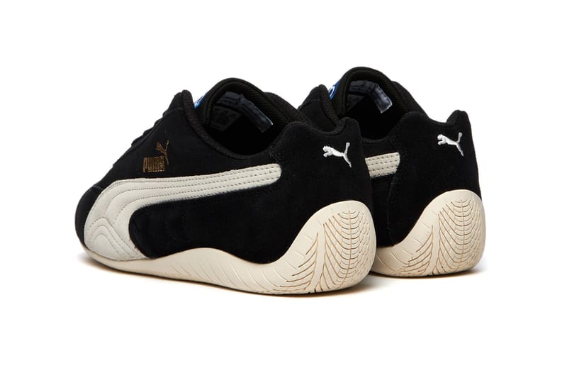 puma speed cat black and white