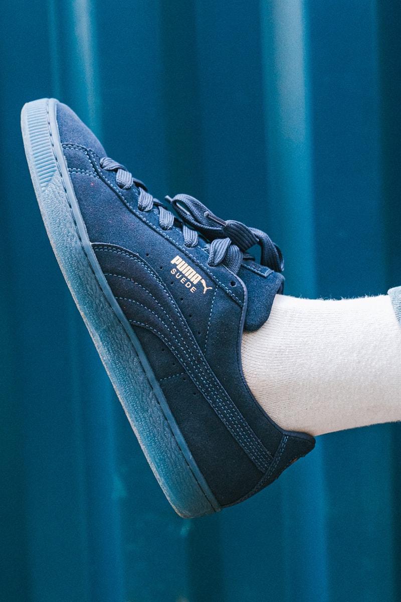 puma suede classic mono release images gold barbados cherry elektro blue byzantium 