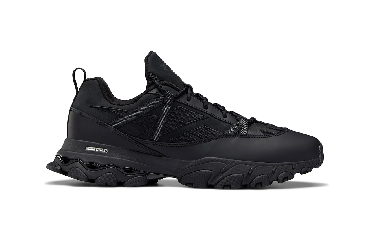reebok dmx trail shadow all black approach reworked sneakers trainers hiking boot footwear fashion retro vintage outdoor utilitarian  