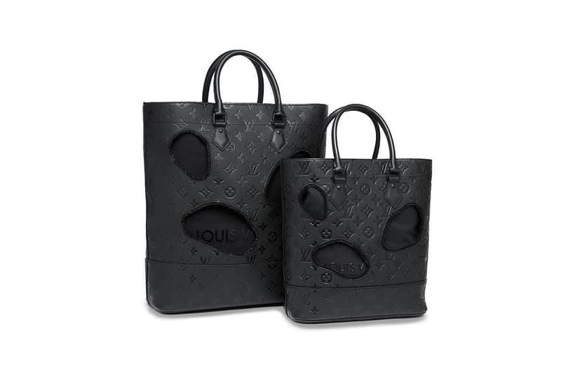 Rei Kawakubo x Louis Vuitton Bag With Holes COMME des GARÇONS Tote 2014 Reissue Black Monogram Leather Ginza Namiki-dori Store