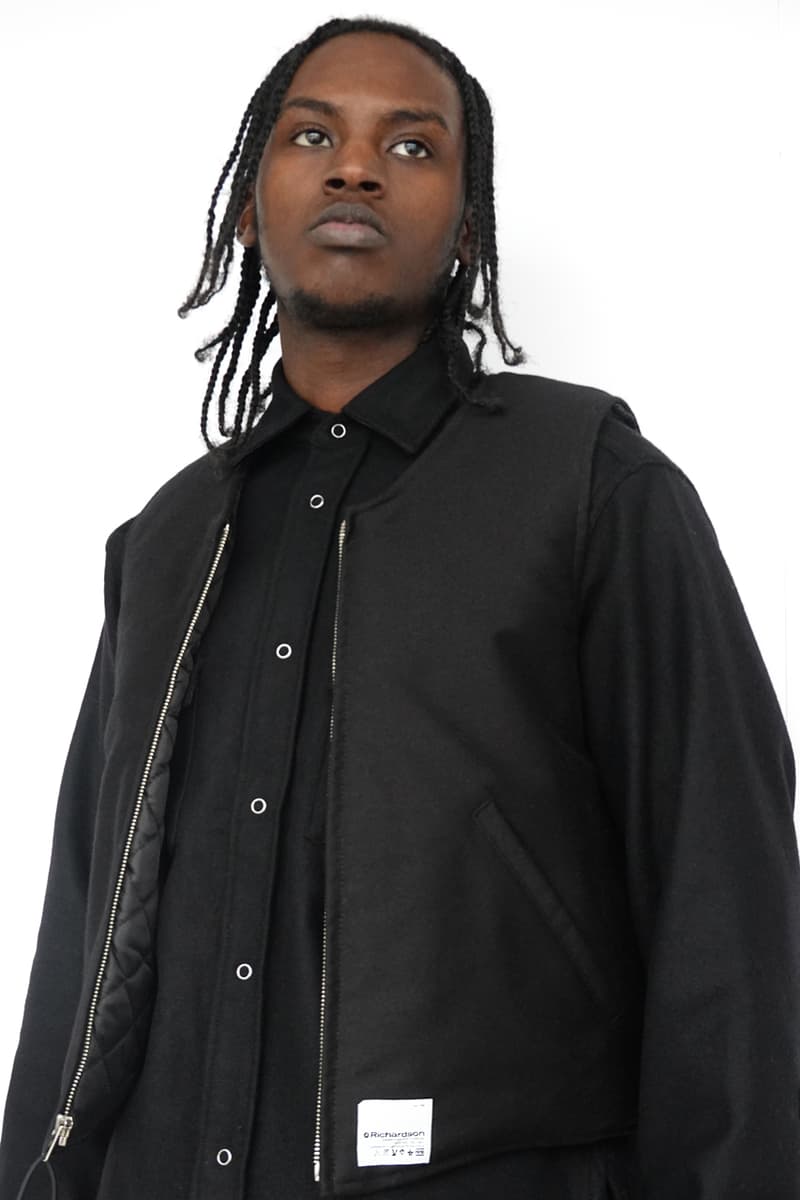 Richardson Spring/Summer 2021 1st Delivery Drop Collection Utility Wear Prepper 'Richardson Magazine' Lookbooks Pins Reversible MA-1 Jacket Moleskin Vest Pants Suspenders Carabiner