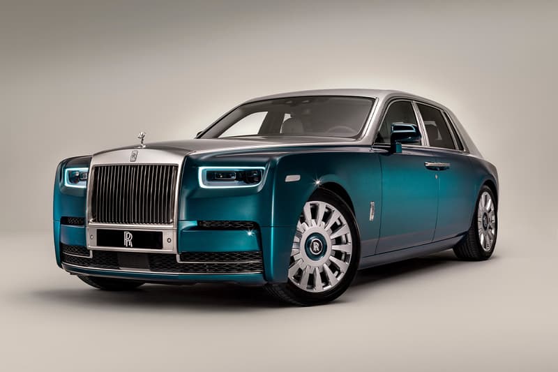 rolls royce nature squared abu dhabi phantom gallery bespoke custom bird tail feathers iridescent opulence special edition