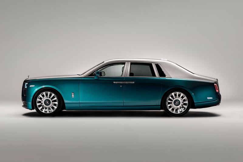 rolls royce nature squared abu dhabi phantom gallery bespoke custom bird tail feathers iridescent opulence special edition