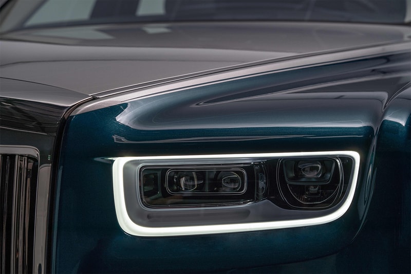 rolls royce nature squared abu dhabi phantom gallery bespoke custom bird tail feathers iridescent opulence special edition