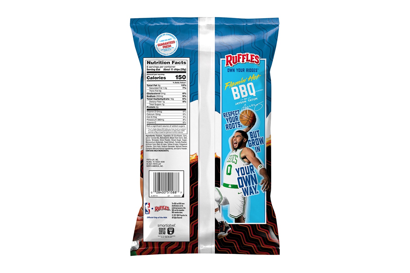 Ruffles Flamin’ Hot BBQ  Anthony Davis Jayson Tatum T-Pain News NBA commercials BBQ snacks All-Star Game PepsiCo’s Frito-Lay