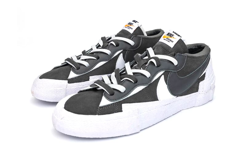 nike x sacai blazer low dark grey