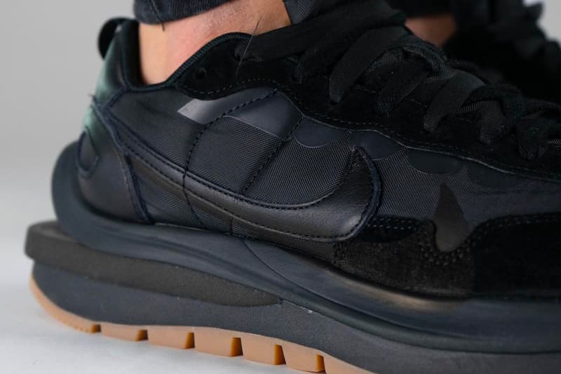 sacai Nike Vaporwaffle Black Gum On-Foot Look Release Info DD1875-001 Buy Date Price Buy Chitose Abe