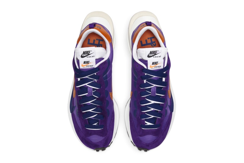 sacai nike sportswear vaporwaffle dark iris purple orange white dd1875 500 chitose abe official release date info photos price store list buying guide