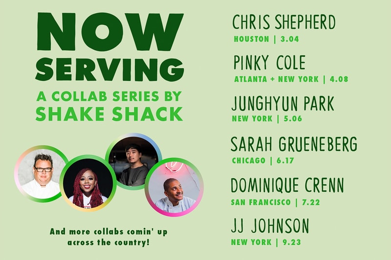 Shake Shack Now Serving Regional Chef Collab Series Announcement Info Taste Review Burgers Mark Rosati Pinky Cole Slutty Vegan Dominique Crenn Atelier Crenn Junghyun Park Atoboy Atomix JJ Johnson FIELDTRIP and Sarah Grueneberg Monteverde Restaurant & Pastificio