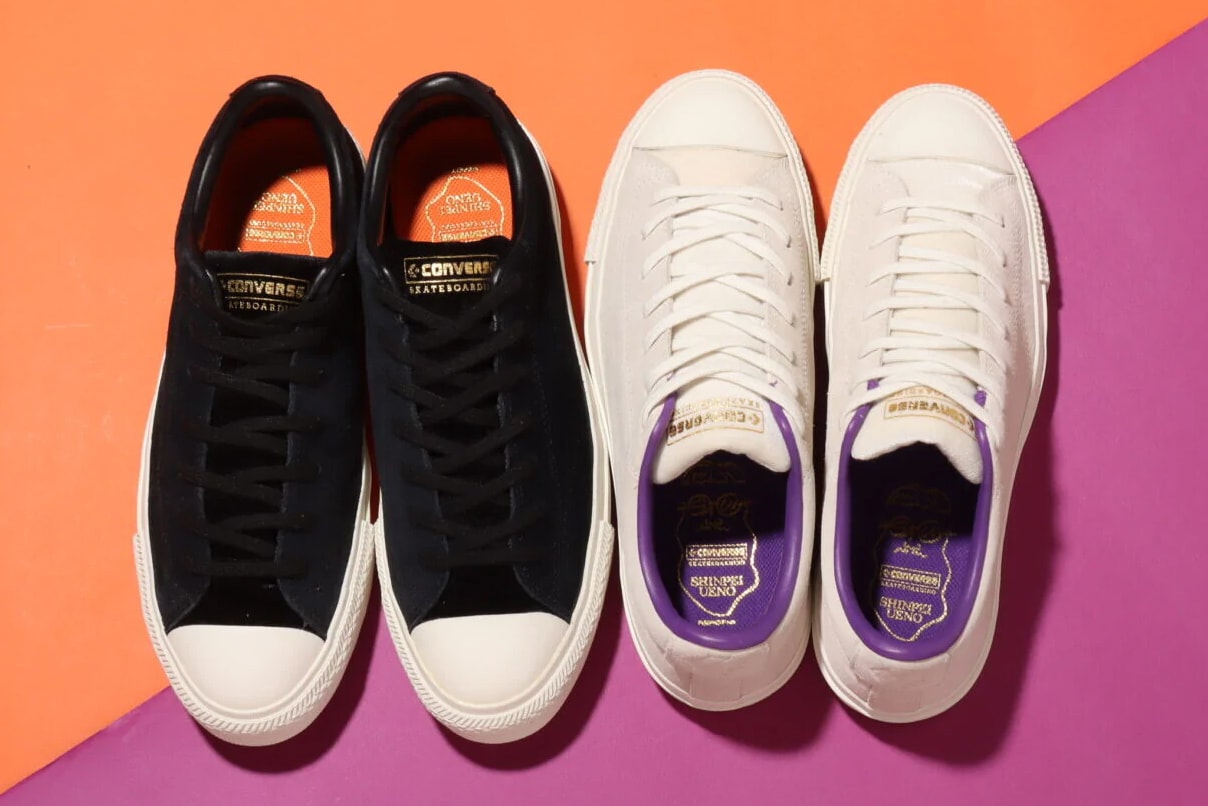 shinpei ueno converse cons skateboarding breakstar ox tightbooth black white orange purple 34200590 34200592 official release date info photos price store list buying guide