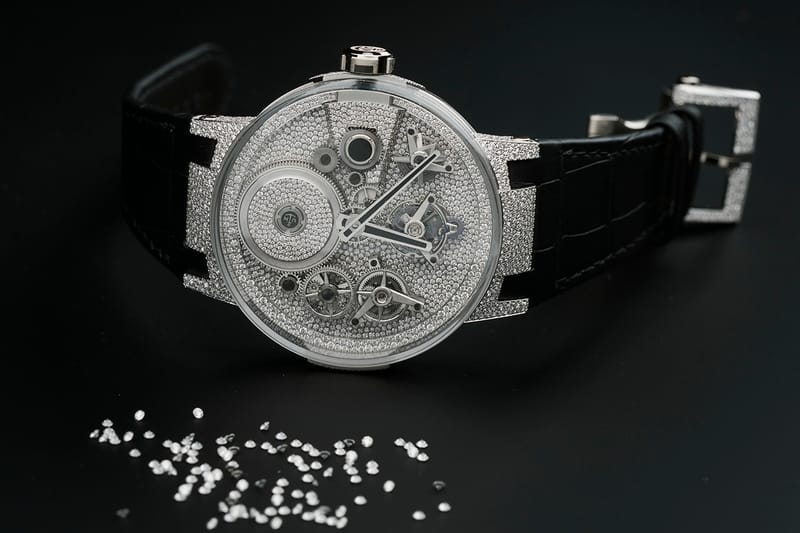 Snow Falls With Diamond-Set Ulysse Nardin Sparkling Free Wheel