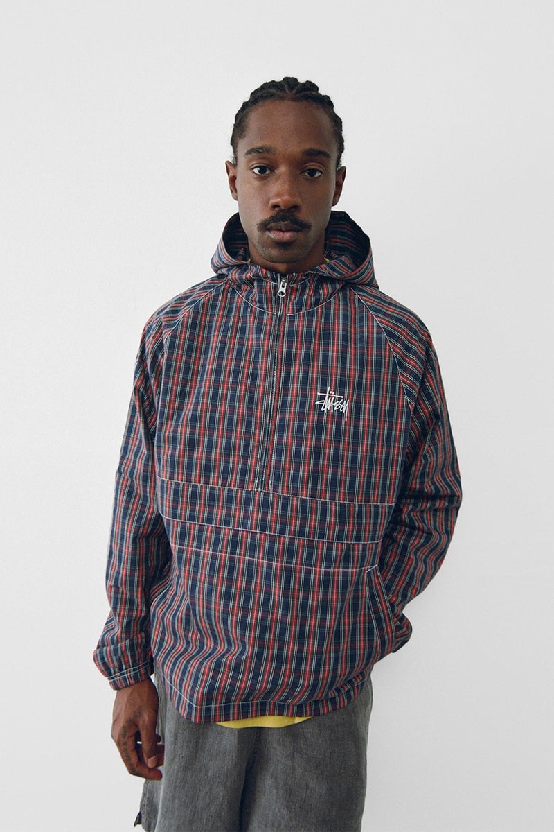 Stüssy Spring 2021 Collection Lookbook Release Information Drop Date Nike Air Huarache LE S21 Liam MacRae Cozy Sherpa Outerwear Hawaiian Prints Shirts T-Shirts Sweaters 8 Ball Print Knit Trousers Jackets Coats