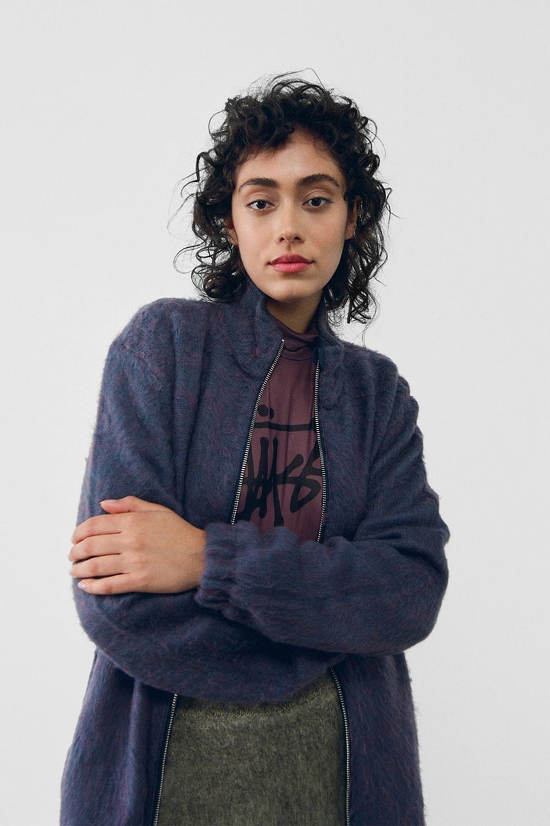 Stüssy Spring 2021 Collection Lookbook Release Information Drop Date Nike Air Huarache LE S21 Liam MacRae Cozy Sherpa Outerwear Hawaiian Prints Shirts T-Shirts Sweaters 8 Ball Print Knit Trousers Jackets Coats