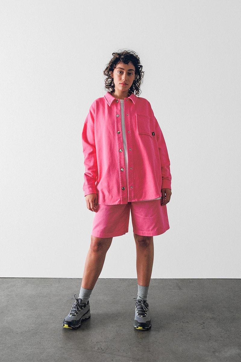 Stüssy Spring 2021 Collection Lookbook Release Information Drop Date Nike Air Huarache LE S21 Liam MacRae Cozy Sherpa Outerwear Hawaiian Prints Shirts T-Shirts Sweaters 8 Ball Print Knit Trousers Jackets Coats