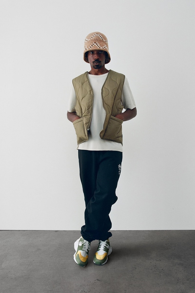 Stüssy Spring 2021 Collection Lookbook Release Information Drop Date Nike Air Huarache LE S21 Liam MacRae Cozy Sherpa Outerwear Hawaiian Prints Shirts T-Shirts Sweaters 8 Ball Print Knit Trousers Jackets Coats