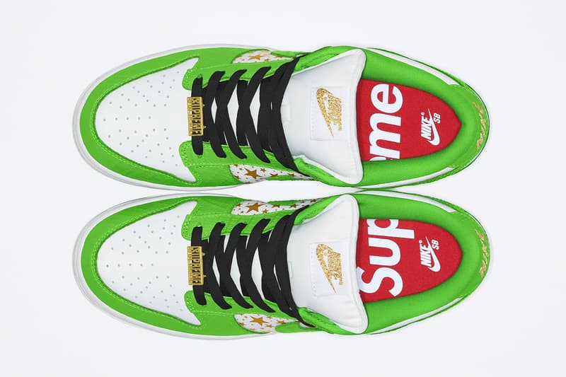 Supreme Nike SB Dunk Low SS21 Collab Official Look Release Info DH3228-100-101-102-103 White Metallic Gold Buy Price