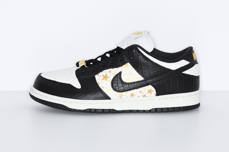 Supreme Nike SB Dunk Low SS21 Collab Official Look Release Info DH3228-100-101-102-103 White Metallic Gold Buy Price