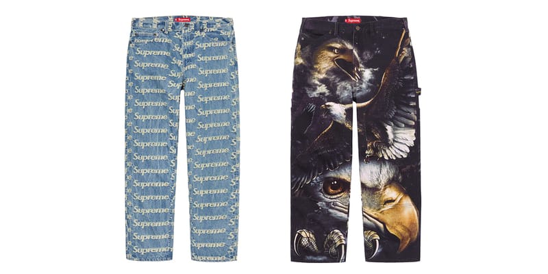 supreme all over print pants