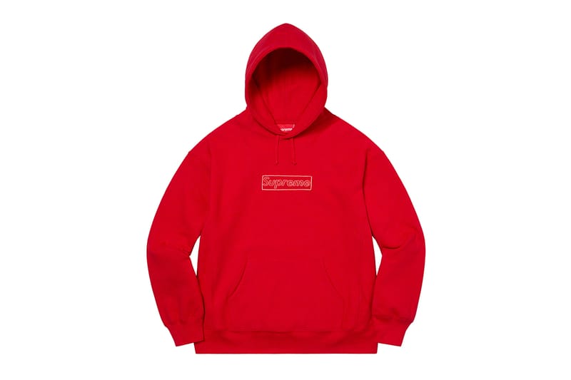 supreme hoodie blue and red