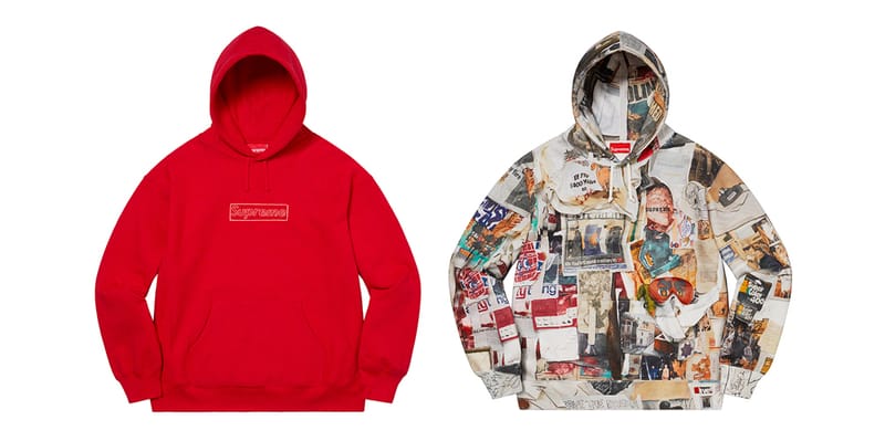 contrast hooded sweatshirt supreme