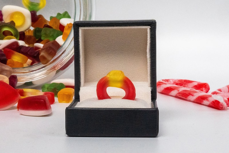 Taylor & Hart Haribo Inspired Cabochon Diamond Ruby Ring rubies invisible set sapphire rings accessories diamonds fancy yellow london jewelry 