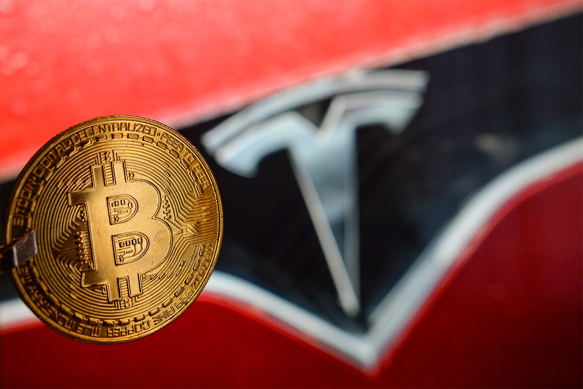 tesla elon musk bitcoin cryptocurrency market value share price plummet drop decline decrease 25 percent 