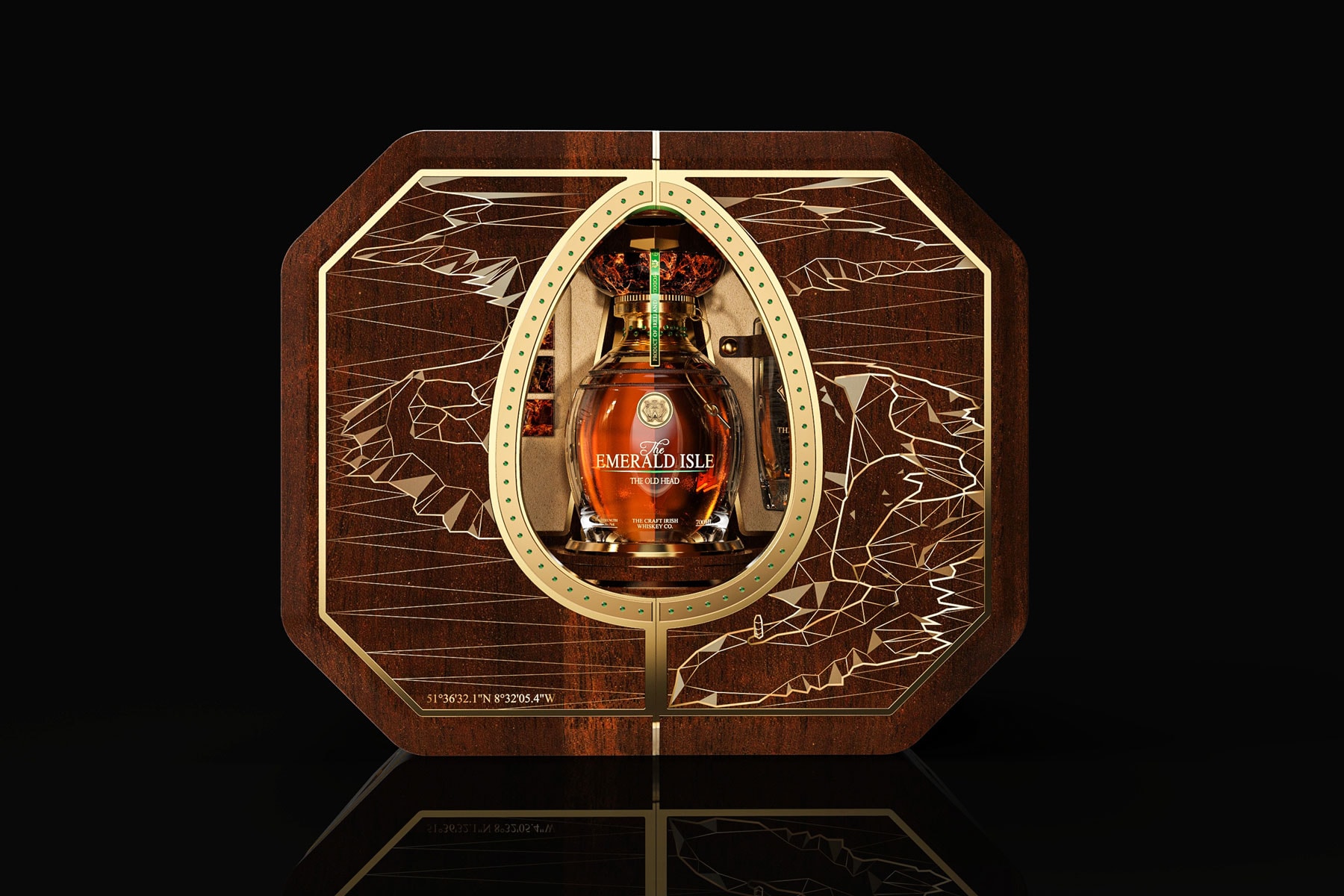 The Craft Irish Whiskey Co. Emerald Isle Fabergé whiskey collection diamonds russian luxury drinks alcohol sets walnut rare auctions 