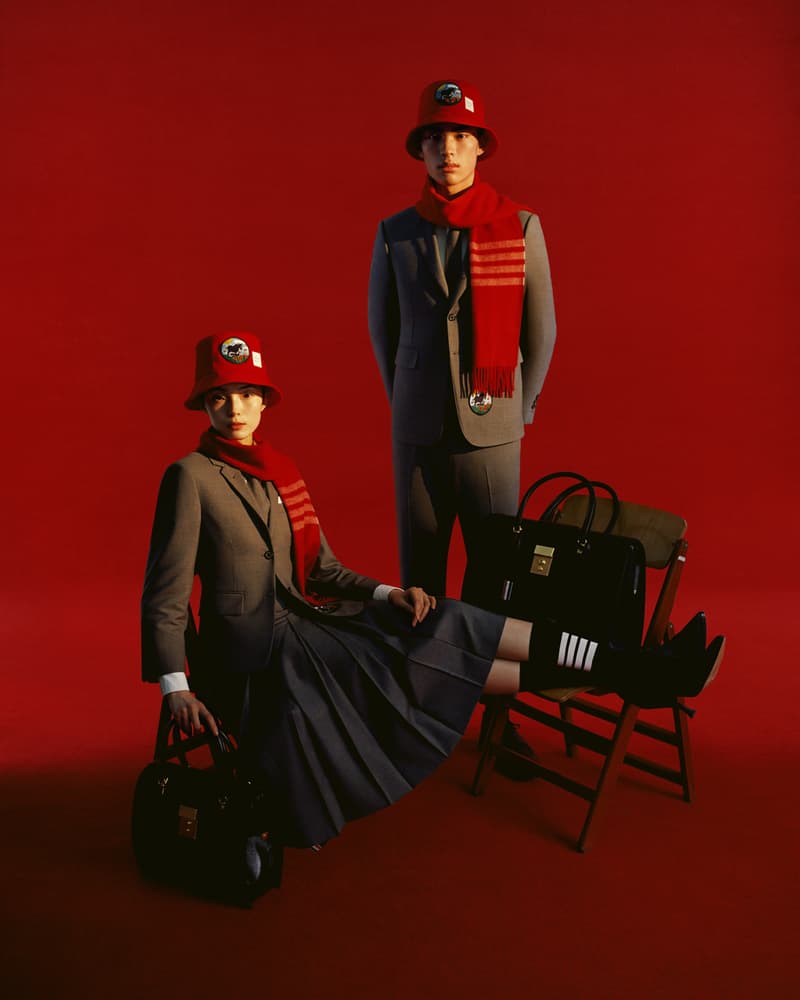Thom Browne Lunar New Year Capsule Collection menswear womenswear gifts hat scarf patch socks