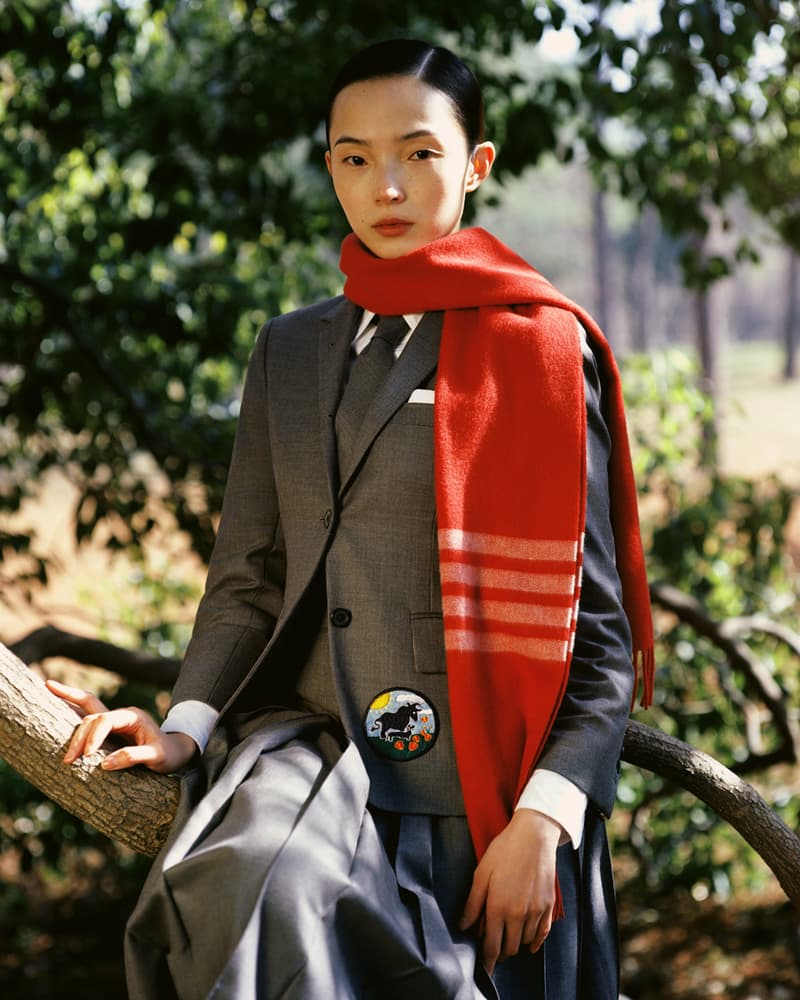 Thom Browne Lunar New Year Capsule Collection menswear womenswear gifts hat scarf patch socks