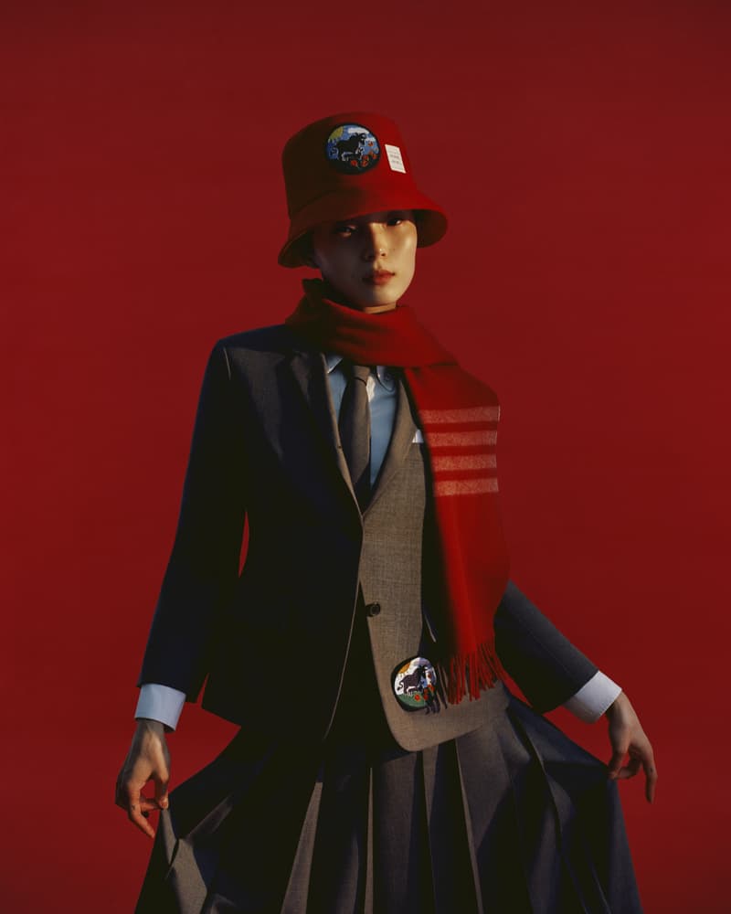 Thom Browne Lunar New Year Capsule Collection menswear womenswear gifts hat scarf patch socks