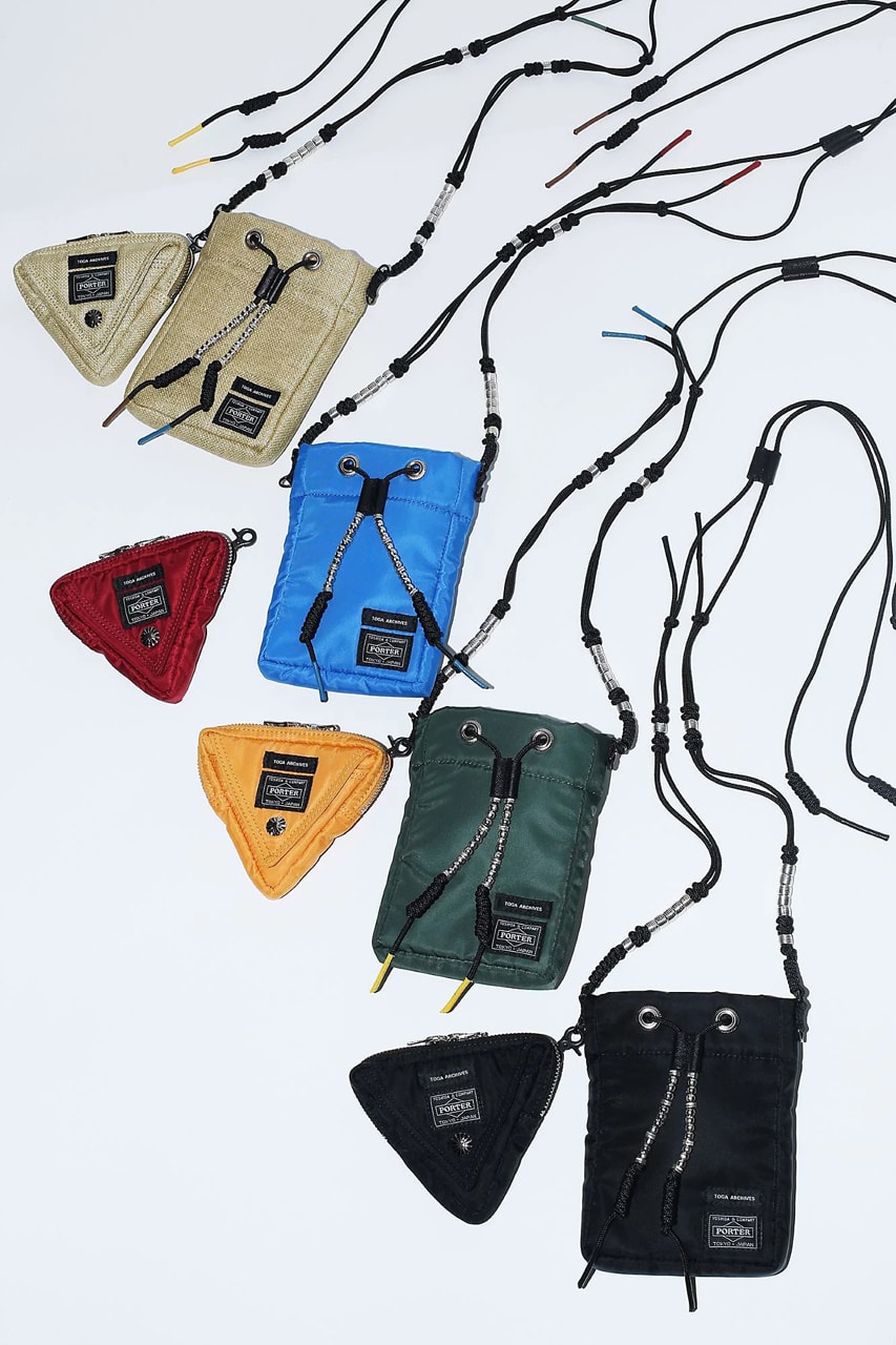 TOGA x PORTER SS21 Shoulder Pouch Bag Collaboration collection silver jewelry stud archives virilis release date info buy yoshida kaban