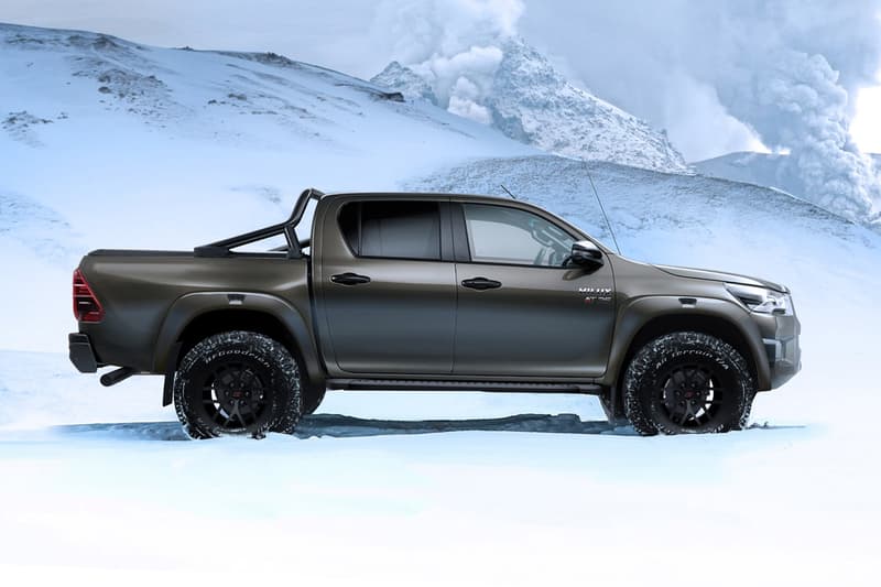 arctic trucks toyota hilux at35 pickup snow bilstein suspension expedition adventure off road scientist researchers