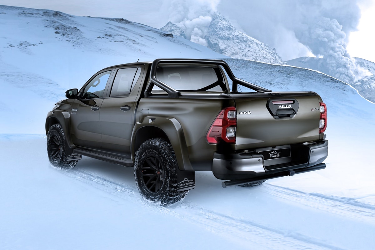 arctic trucks toyota hilux at35 pickup snow bilstein suspension expedition adventure off road scientist researchers 