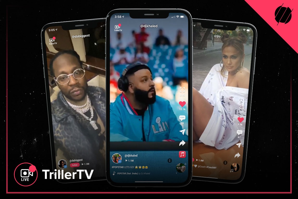 trillerTV official launch new entertainment shows notable talents Jennifer Lopez J.R. Smith DJ Khaled 2 Chainz Ryan Kavanaugh TikTok collective Hype House