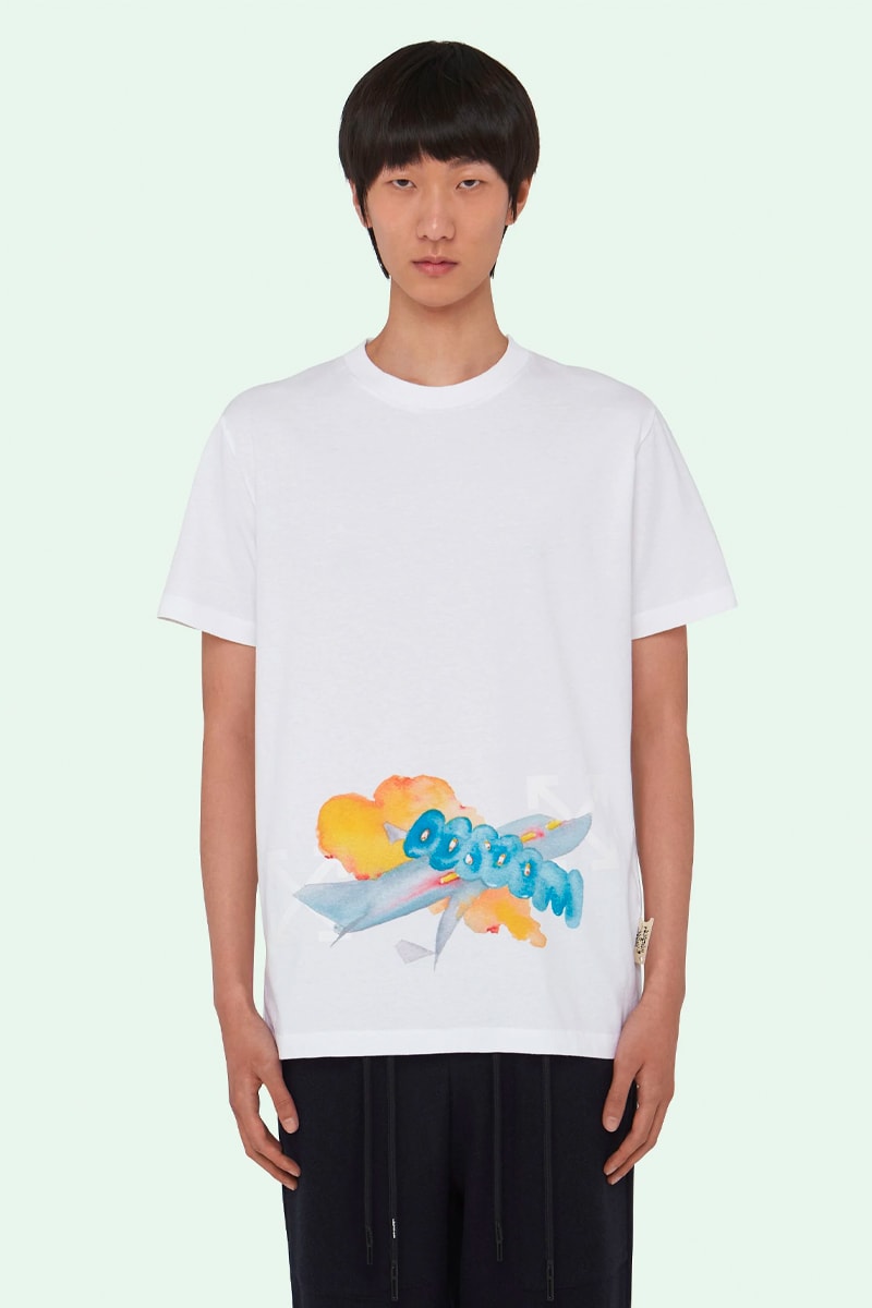 Virgil Abloh Off-White™ Collaboration Andrew Walker Off-White's Foundations program watercolor airplane motif Louis Vuitton Creative Director LVMH Milan Capsule collection Collaboration Team Up Fashion Partnership