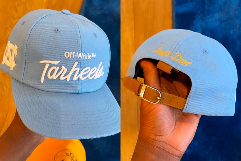 off white hat blue