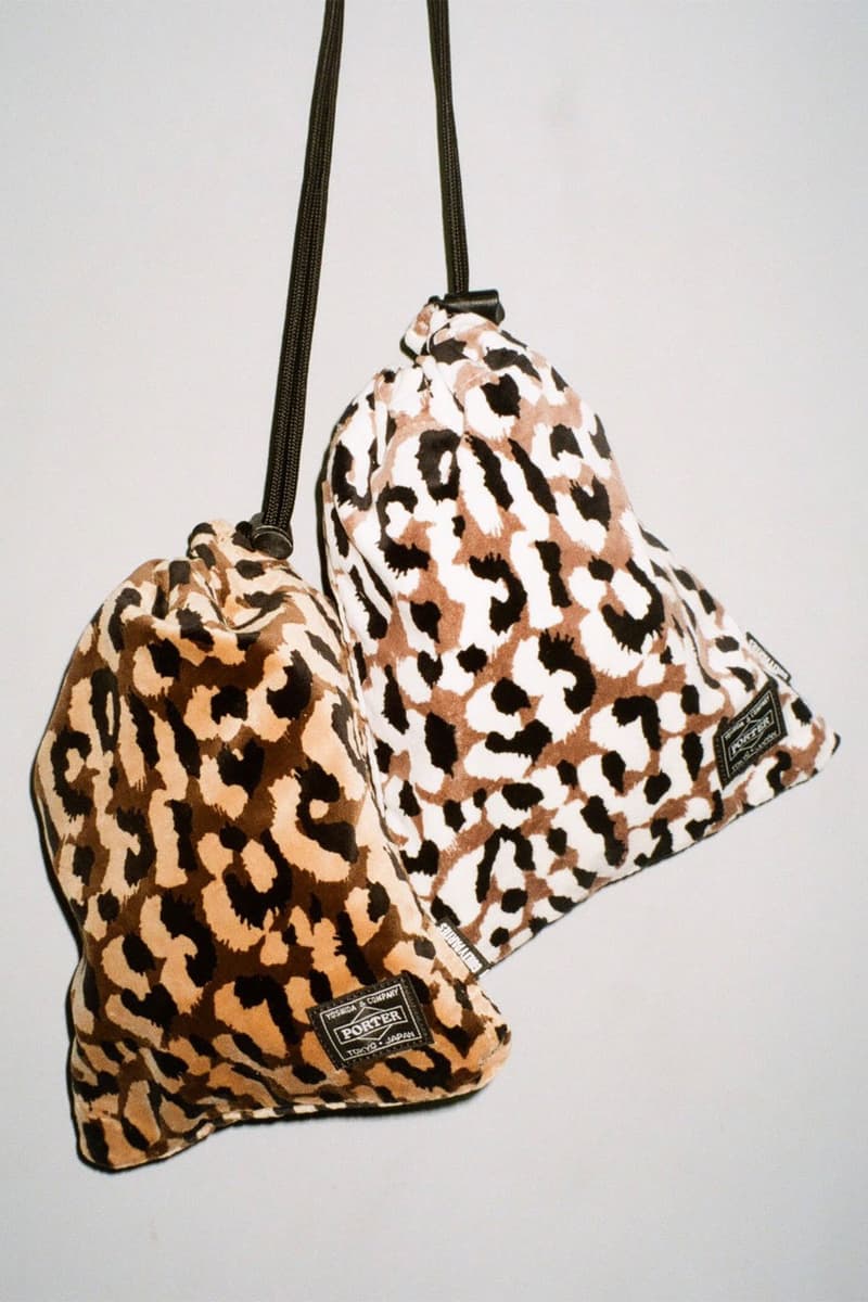 WACKO MARIA x PORTER SS21 Leopard Shoulder Porch collaboration spring summer 2021 handbag accessories white brown