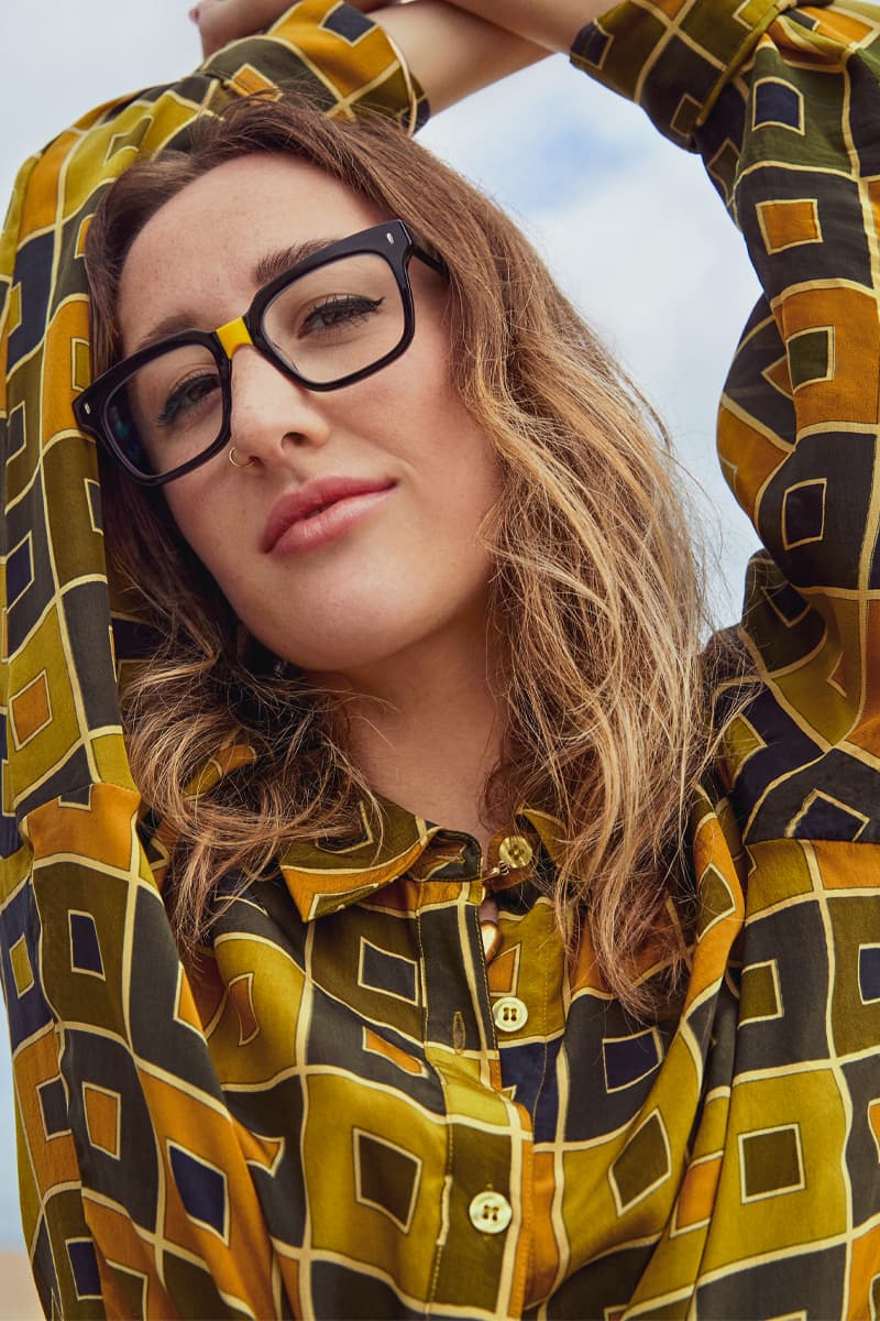 Warby Parker x i am OTHER Collaboration Pharrell Williams Glasses Sunglasses Partnership Canary yellow nose-bridge detail Winston eyeglasses Accessories YELLOW nonprofit