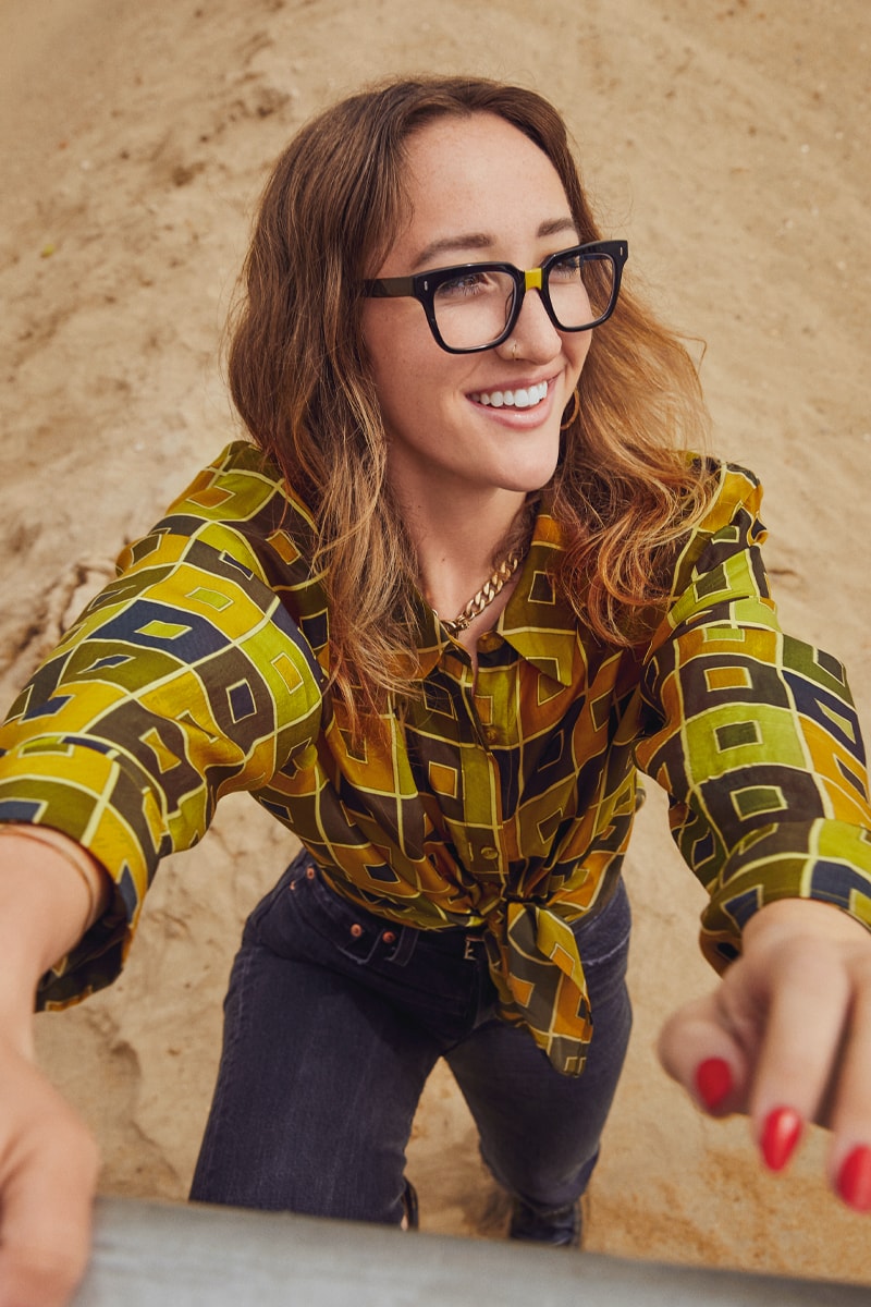 Warby Parker x i am OTHER Collaboration Pharrell Williams Glasses Sunglasses Partnership Canary yellow nose-bridge detail Winston eyeglasses Accessories YELLOW nonprofit 