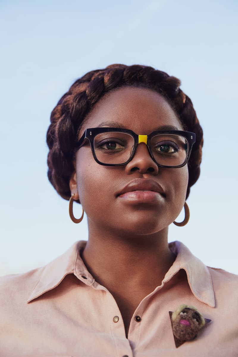 Warby Parker x i am OTHER Collaboration Pharrell Williams Glasses Sunglasses Partnership Canary yellow nose-bridge detail Winston eyeglasses Accessories YELLOW nonprofit