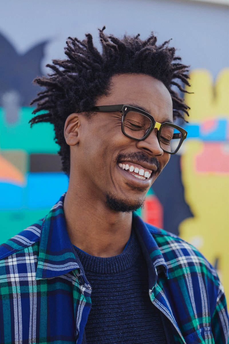 Warby Parker x i am OTHER Collaboration Pharrell Williams Glasses Sunglasses Partnership Canary yellow nose-bridge detail Winston eyeglasses Accessories YELLOW nonprofit 