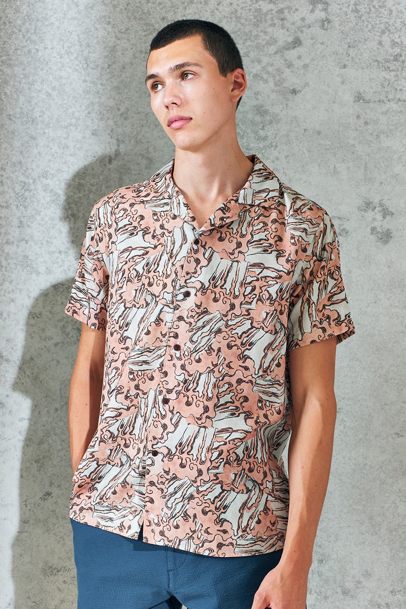 wax london spring summer 2021 sweden minimal london british summer italian relaxed Riviera swim shorts shirts button recycyled sustainable french mill france green energy  